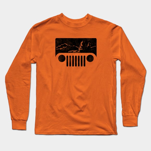 Adventuring Jeep Long Sleeve T-Shirt by FalconArt